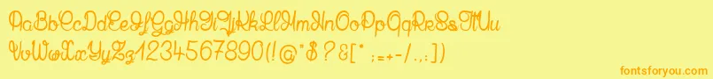 MandalaHome Font – Orange Fonts on Yellow Background