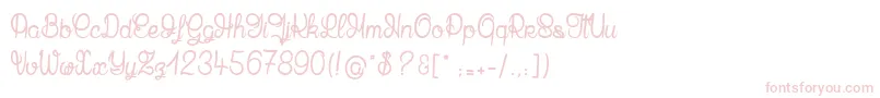 MandalaHome Font – Pink Fonts on White Background