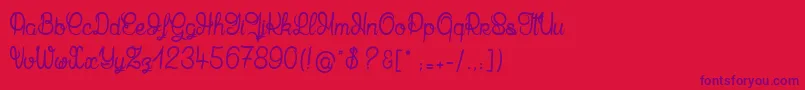 MandalaHome Font – Purple Fonts on Red Background