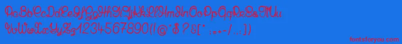 MandalaHome Font – Red Fonts on Blue Background