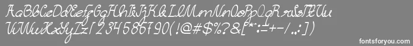 フォントDearDiary – 灰色の背景に白い文字