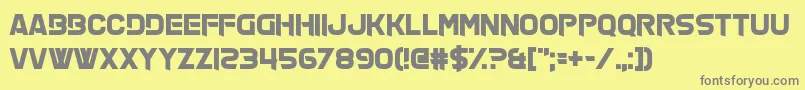 OffTheHaze Font – Gray Fonts on Yellow Background