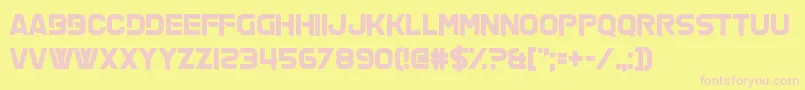 OffTheHaze Font – Pink Fonts on Yellow Background