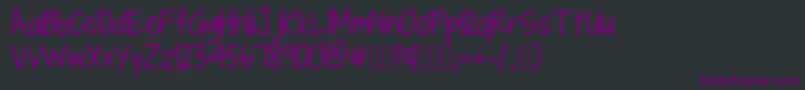 Шрифт AlpineScript – фиолетовые шрифты на чёрном фоне