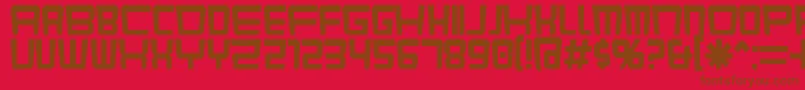 Karnivok Font – Brown Fonts on Red Background