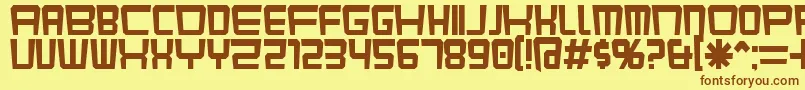 Karnivok Font – Brown Fonts on Yellow Background