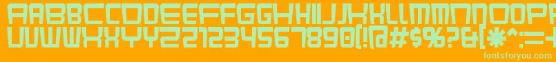 Karnivok Font – Green Fonts on Orange Background