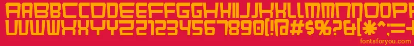 Karnivok Font – Orange Fonts on Red Background