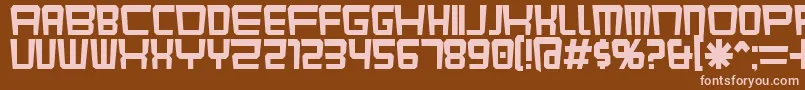 Karnivok Font – Pink Fonts on Brown Background
