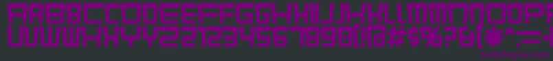 フォントKarnivok – 黒い背景に紫のフォント