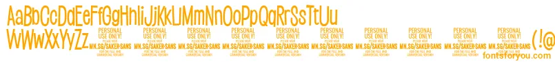 SakersansmediumPersonalUse Font – Orange Fonts
