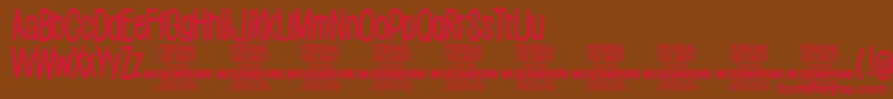 SakersansmediumPersonalUse Font – Red Fonts on Brown Background
