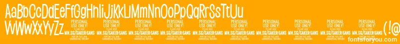 SakersansmediumPersonalUse Font – White Fonts on Orange Background