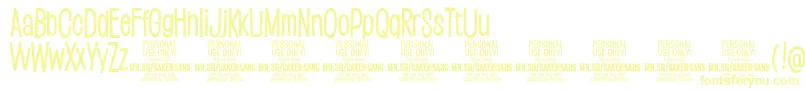 SakersansmediumPersonalUse Font – Yellow Fonts