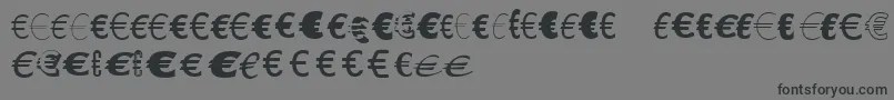 Więcej informacji o czcionce LinotypeEurofontGToP Czcionka LinotypeEurofontGToP – czarne czcionki na szarym tle