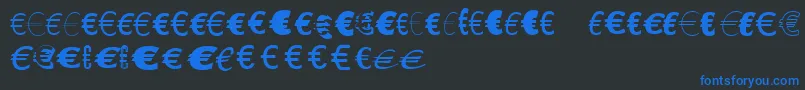 fuente LinotypeEurofontGToP – Fuentes Azules Sobre Fondo Negro