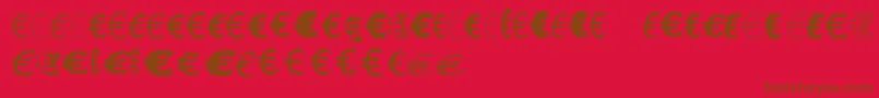 Czcionka LinotypeEurofontGToP – brązowe czcionki na czerwonym tle