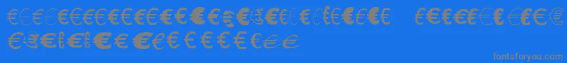 Czcionka LinotypeEurofontGToP – szare czcionki na niebieskim tle