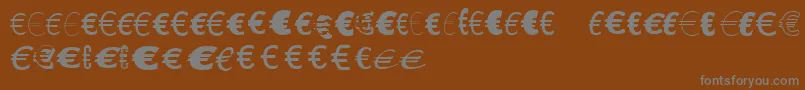 フォントLinotypeEurofontGToP – 茶色の背景に灰色の文字