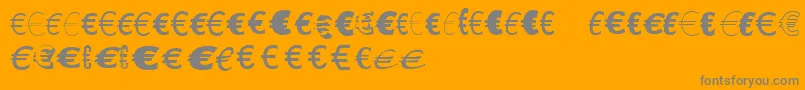 Czcionka LinotypeEurofontGToP – szare czcionki na pomarańczowym tle