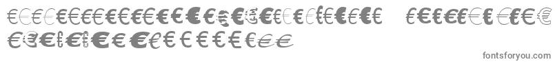 フォントLinotypeEurofontGToP – 白い背景に灰色の文字