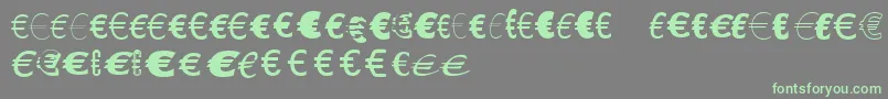 Fonte LinotypeEurofontGToP – fontes verdes em um fundo cinza