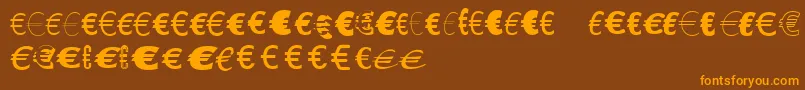 LinotypeEurofontGToP Font – Orange Fonts on Brown Background