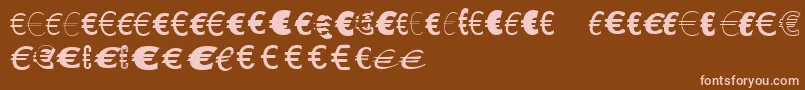 LinotypeEurofontGToP-Schriftart – Rosa Schriften auf braunem Hintergrund