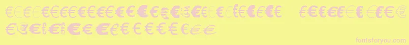 LinotypeEurofontGToP Font – Pink Fonts on Yellow Background