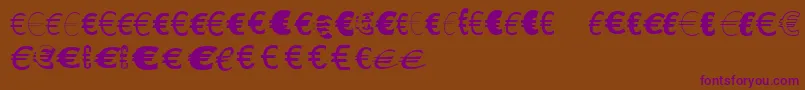 Police LinotypeEurofontGToP – polices violettes sur fond brun