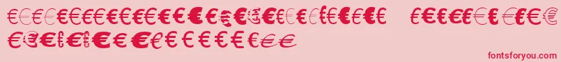 LinotypeEurofontGToP-Schriftart – Rote Schriften auf rosa Hintergrund