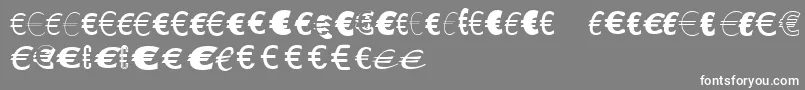 LinotypeEurofontGToP-Schriftart – Weiße Schriften auf grauem Hintergrund