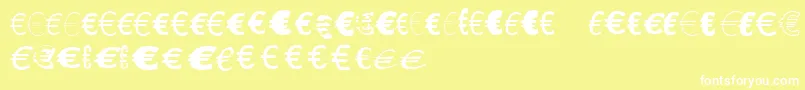 フォントLinotypeEurofontGToP – 黄色い背景に白い文字