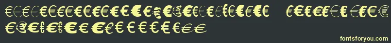 LinotypeEurofontGToP Font – Yellow Fonts on Black Background