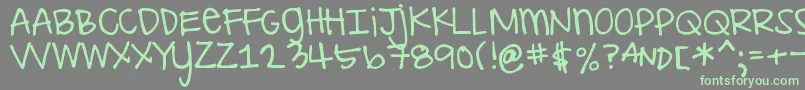 DjbILoveMeSomeAly Font – Green Fonts on Gray Background