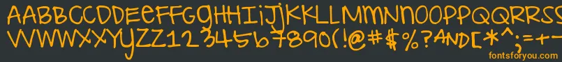 DjbILoveMeSomeAly Font – Orange Fonts on Black Background