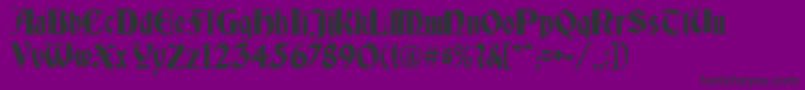 Шрифт Deutsch – чёрные шрифты на фиолетовом фоне