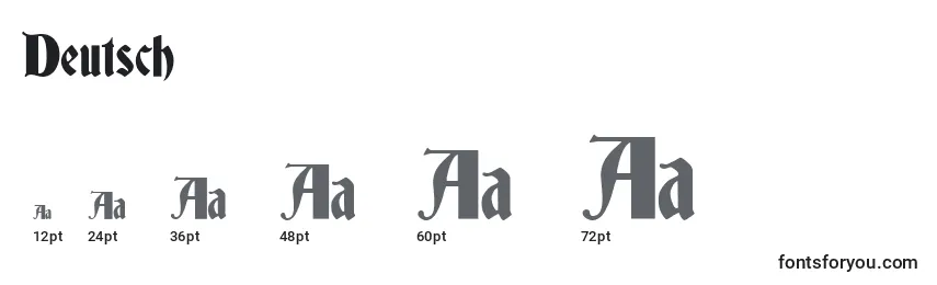 Deutsch Font Sizes