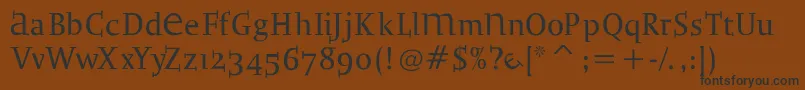 Bradbogilvy Font – Black Fonts on Brown Background