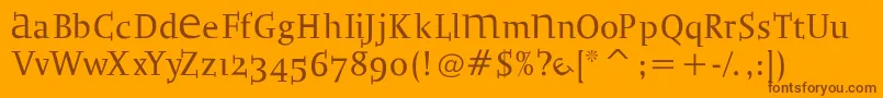 Bradbogilvy Font – Brown Fonts on Orange Background
