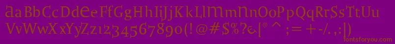Bradbogilvy Font – Brown Fonts on Purple Background