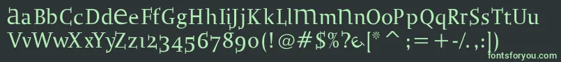 Bradbogilvy Font – Green Fonts on Black Background