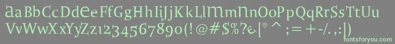 Bradbogilvy Font – Green Fonts on Gray Background