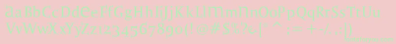 Bradbogilvy Font – Green Fonts on Pink Background