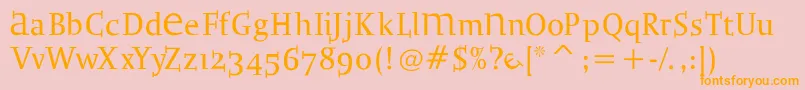 Bradbogilvy Font – Orange Fonts on Pink Background