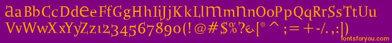 Bradbogilvy Font – Orange Fonts on Purple Background