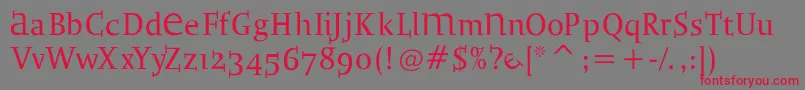 Bradbogilvy Font – Red Fonts on Gray Background