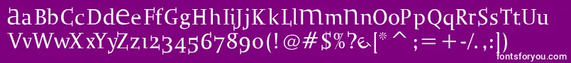 Bradbogilvy Font – White Fonts on Purple Background