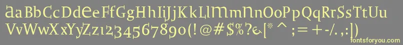 Bradbogilvy Font – Yellow Fonts on Gray Background