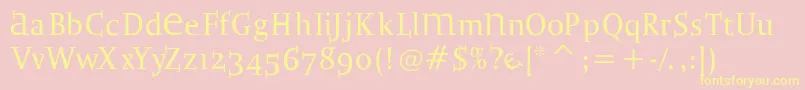 Bradbogilvy Font – Yellow Fonts on Pink Background